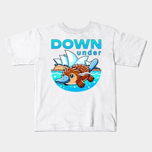 Aussie Platypus Adventure - Sydney Travel Graphic Tee Kids T-Shirt